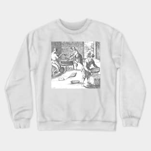 People cooking in the pot and sifting food Crewneck Sweatshirt